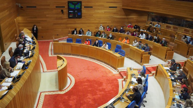 Votación das mocións durante o pleno do 8 de xuño de 2021